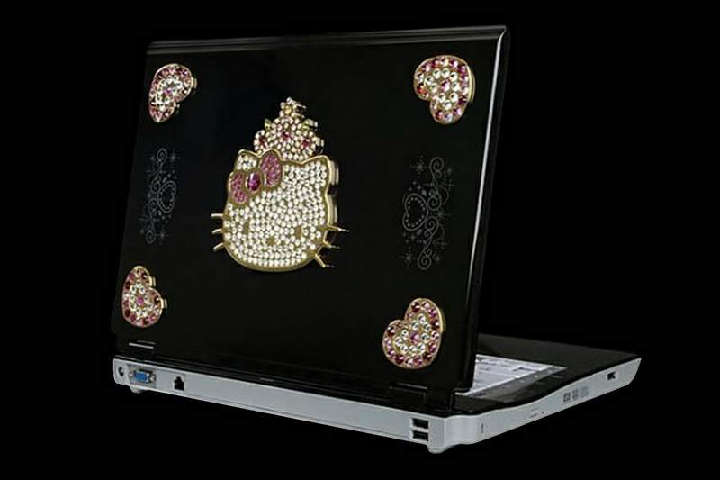Laptop Swarovski Black Edition Hello Kitty