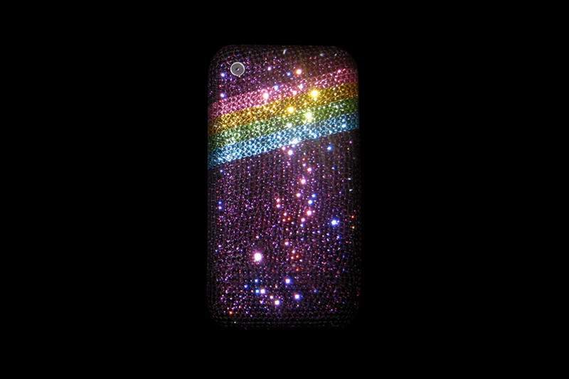 Apple iPhone Swarovski Dark Pink Rainbow LE