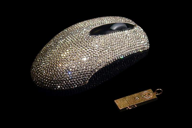 MJ Mouse Diamond Luxury Edition - Inlaid Unique Swarovski Strass or Real Diamonds
